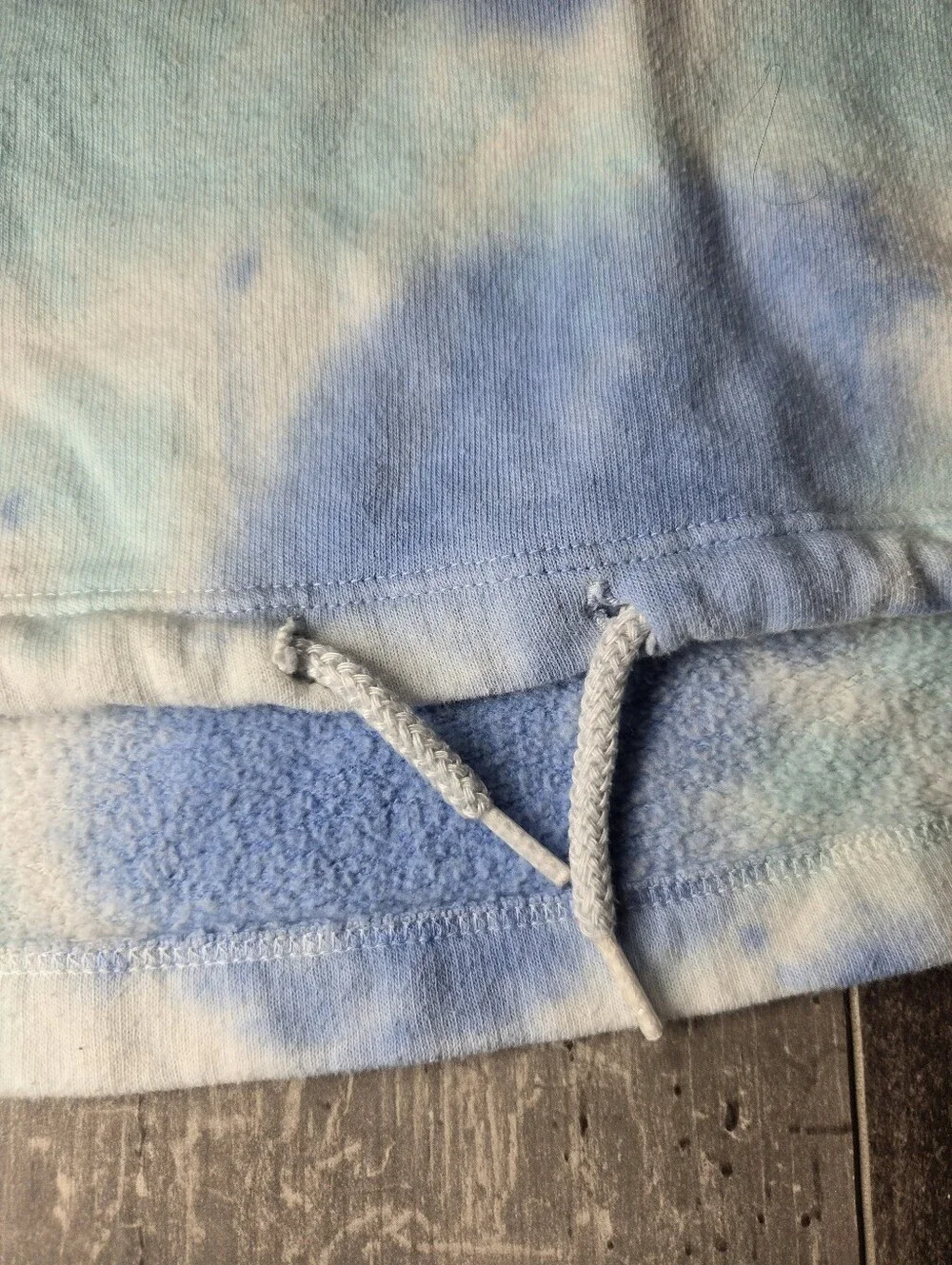 Justice Active Girls Blue Tie-Dye Silver Foil Crewneck Sweatshirt Size 14/16